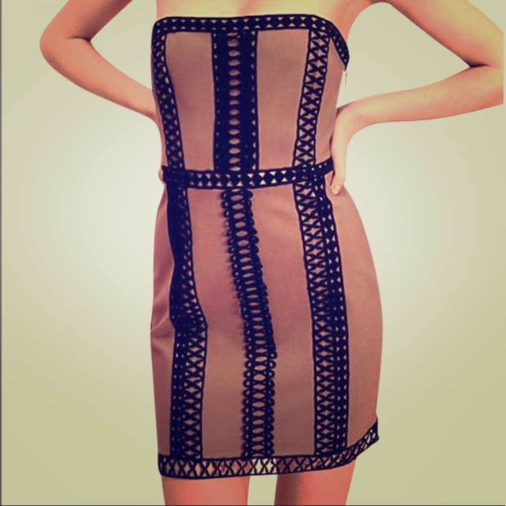Free People Brown Black Forever French Dress